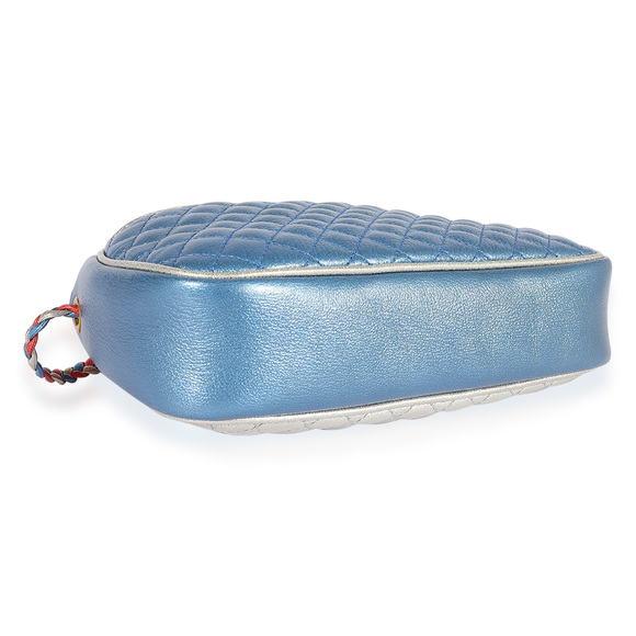 Gucci Metallic Blue & Multicolor Nappa Trapuntata Shoulder Bag - Picture 2 of 10